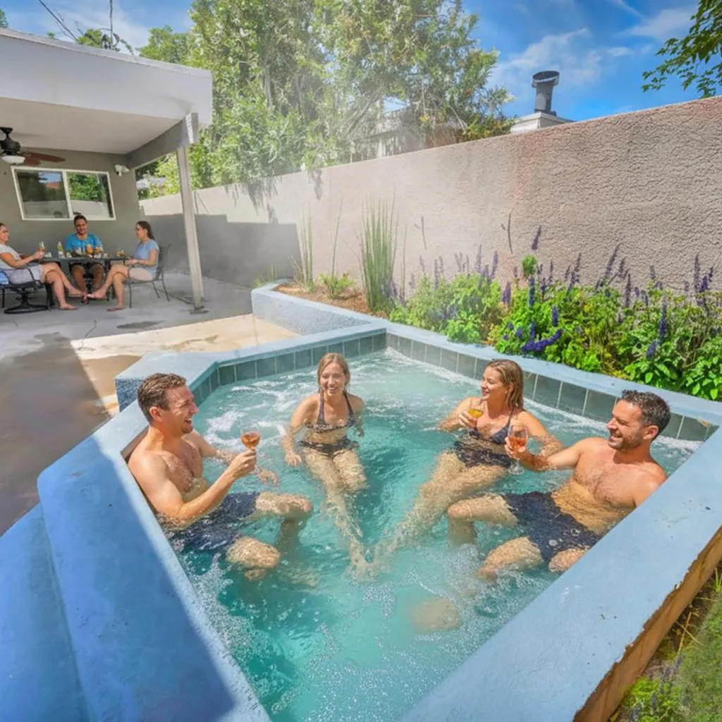 Photograph of Relaxing 1 Story Villa Hot Tub BBQ By the Strip