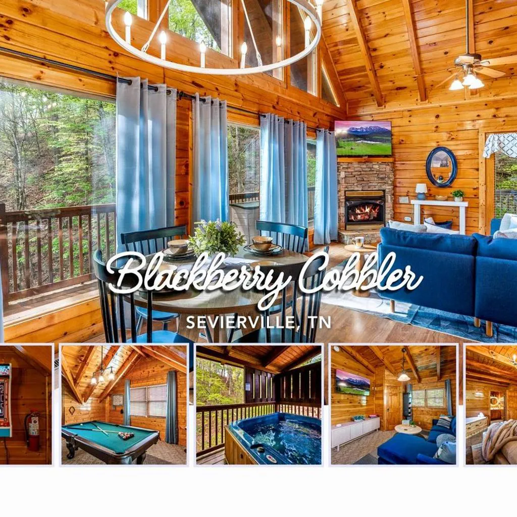 Photograph of Romantic Smoky Mountain Cabin with Hot Tub, Scenic Views & Game Loft near Pigeon Forge, Tennessee