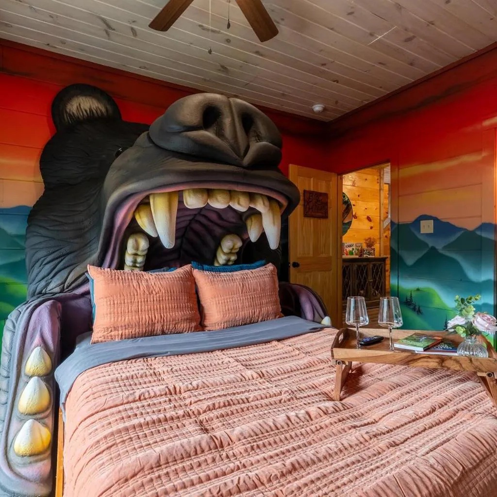 Photograph of Honeybear Hideaways - New Bear-Themed Cabin Cozy and Family Friendly Retreat with Indoor Pool, Game Room, Bear Room and Hot Tub