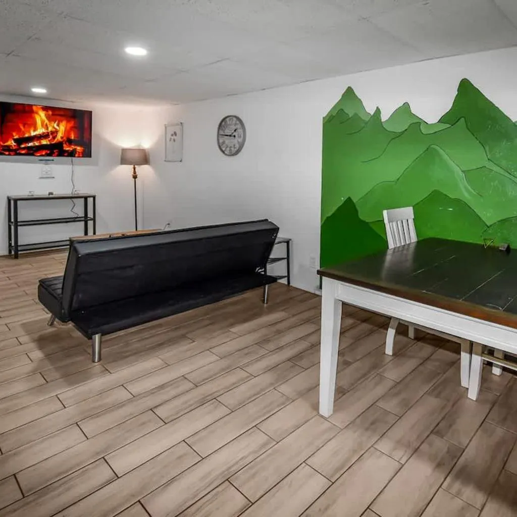 Photograph of Cozy Mountain-Inspired Lower Unit in Denver