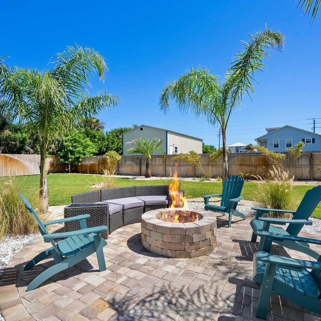 Photograph of Fire Pit Tropical Oasis Steps to Beach Outdoor Seating