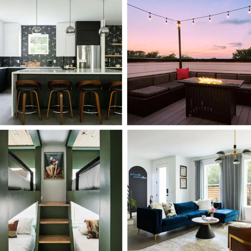Photograph of 6 Bed with En Suite Baths, Host Up to 20, Rooftops, Parking, Gourmet Kitchens, Cozy Living Spaces, Skyline Views & Fire Table, Near Downtown, Distilleries & Marathon Village, High-Speed Wi-Fi, 24hr Hospitality