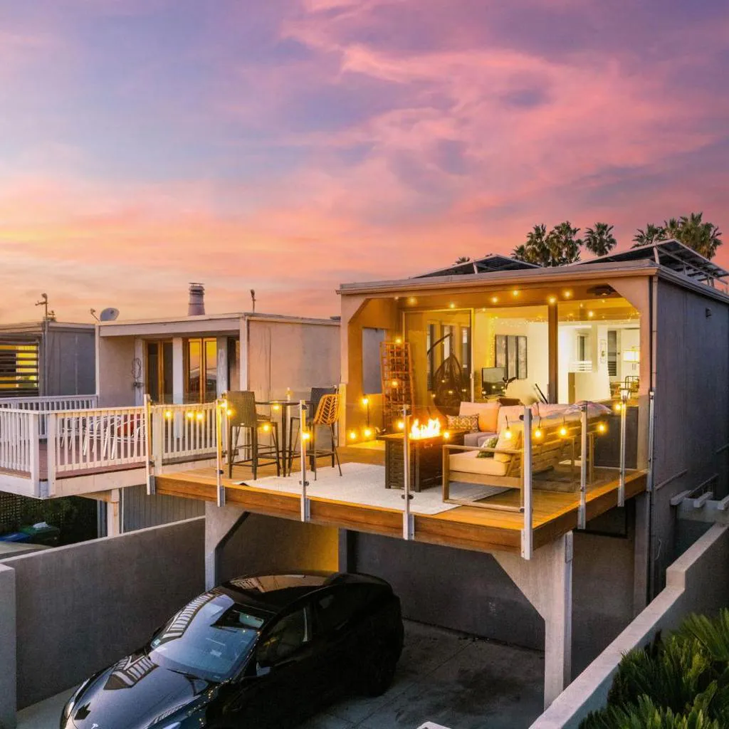 Photograph of Modern Pacific Beach Retreat with Hot Tub and Views