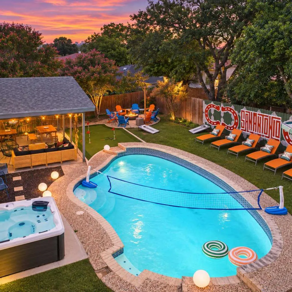 Photograph of Soak Sizzle Score Pool Games More