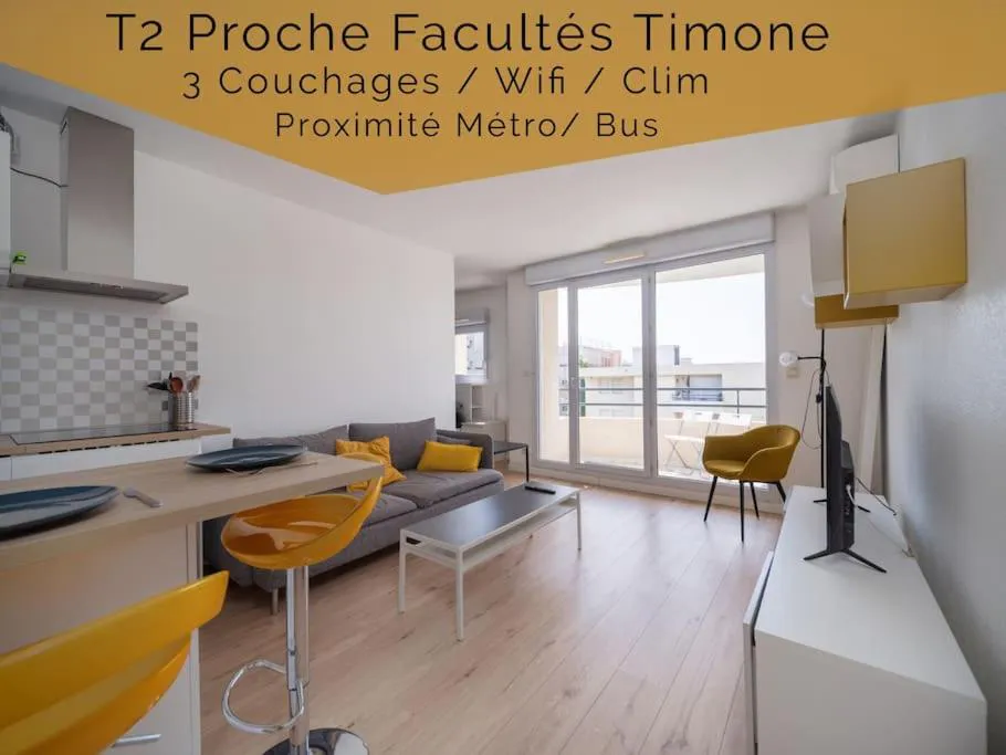 Photograph of Appartement tout équipé climatisé Terrasse Hôpital de la Timone