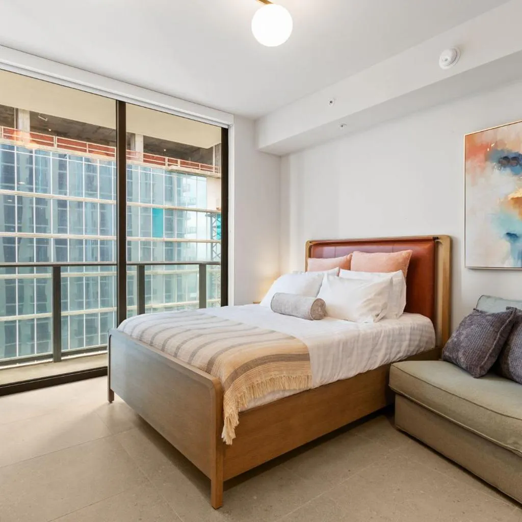 Photograph of Stylish Downtown Miami Studio with Rooftop Pool