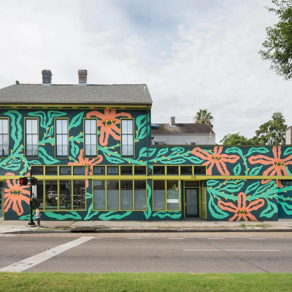 Photograph of Marigny BD Surrounded by Music Food and Art