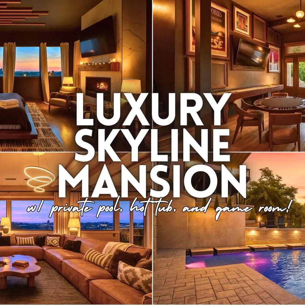 Photograph of Epic Luxury Mansion w Nashville Skyline Views