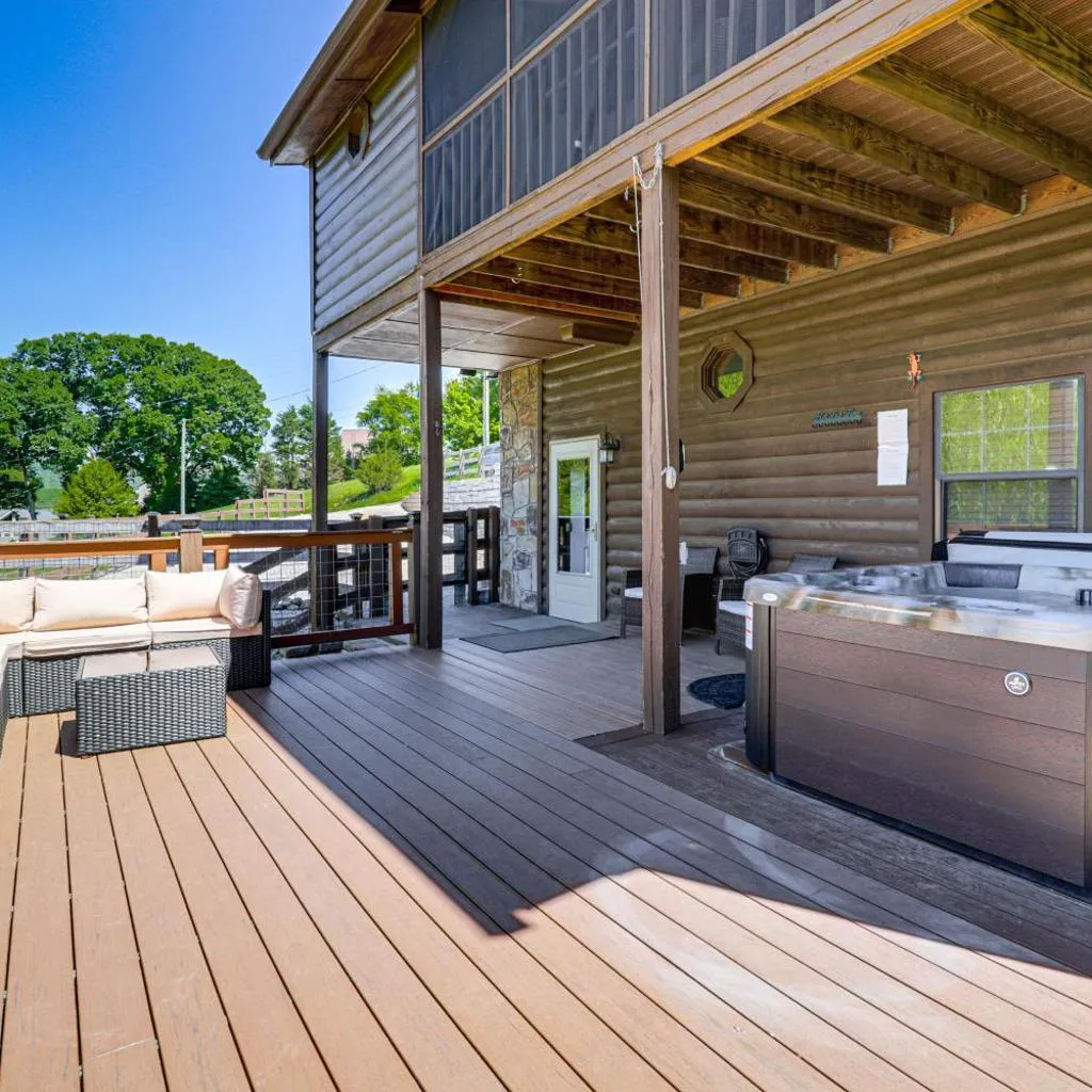Photograph of Views, Fire Pit + Game Room: Smoky Mountain Cabin