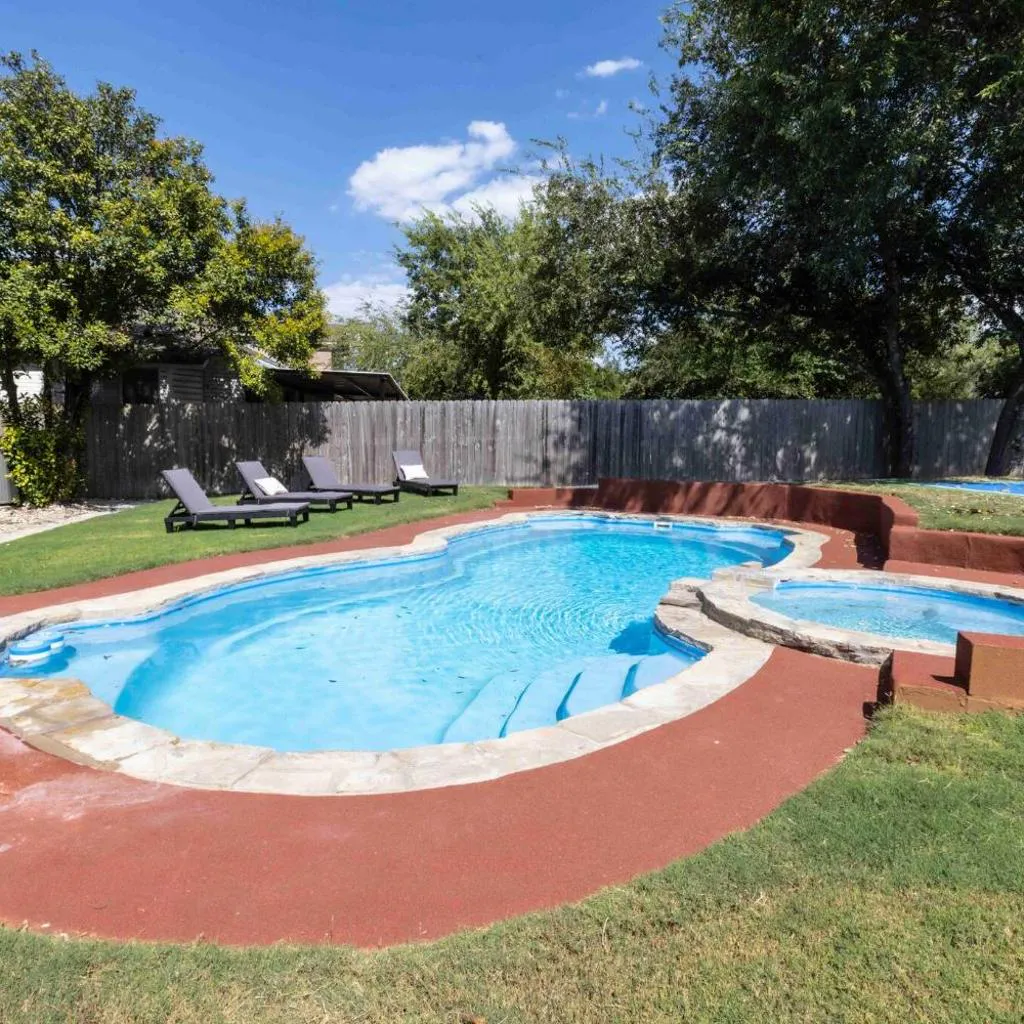 Photograph of Pool | Pickleball | Fire Pit | Games | SATX Oasis