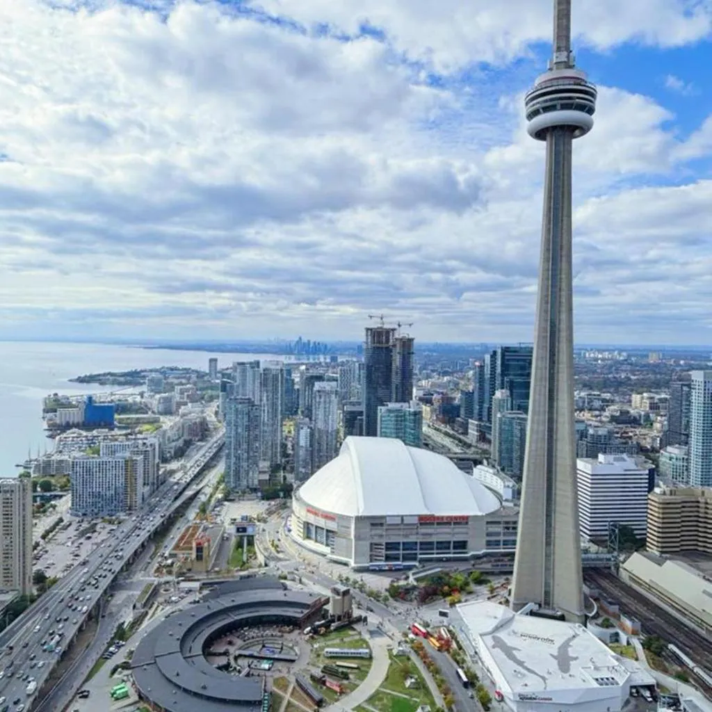 Photograph of CN Tower and Lake View 1 Bedroom Condo in Downtown Toronto