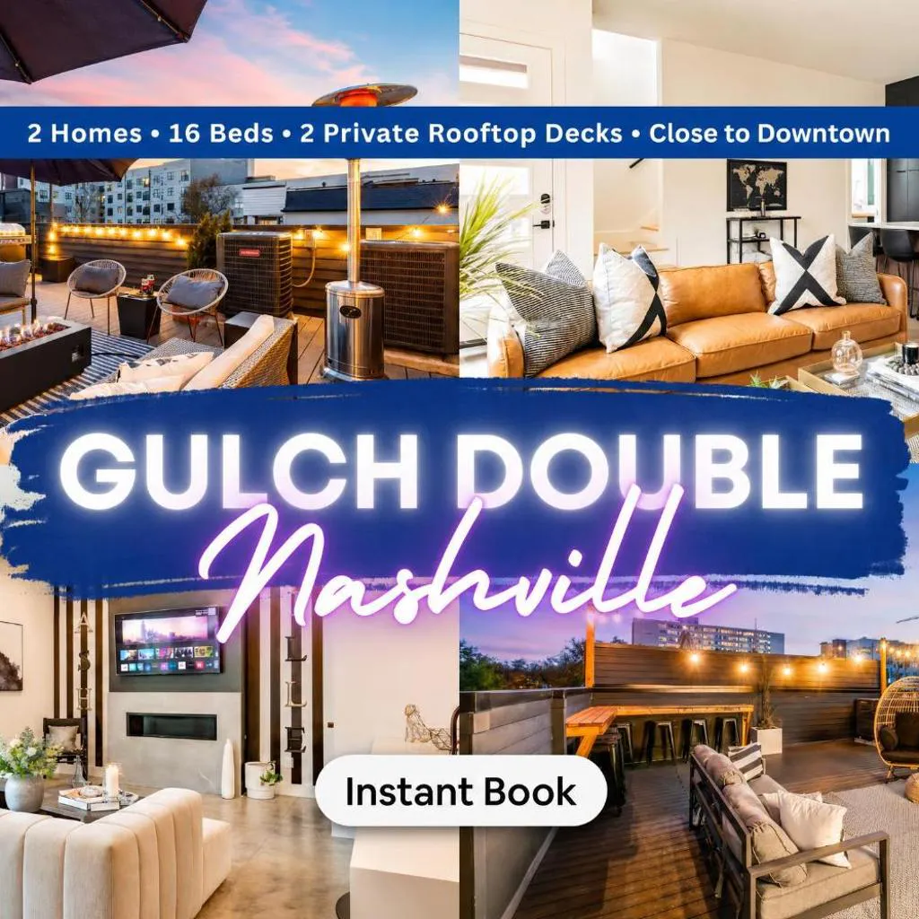 Photograph of Dual Homes Rooftop Deck in Downtown Nashville