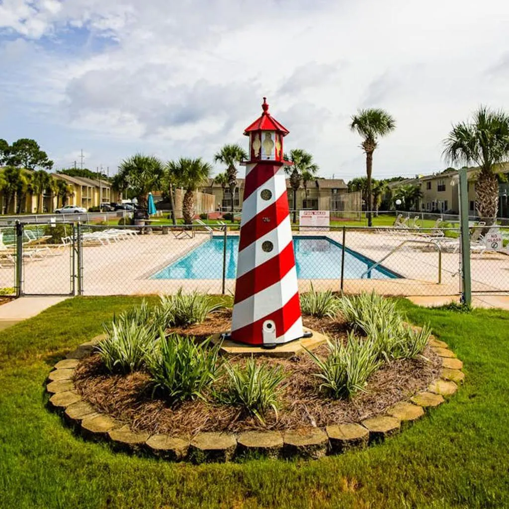 Photograph of Gulf Highlands condo with pool hot tub tennis fitness center & private patio