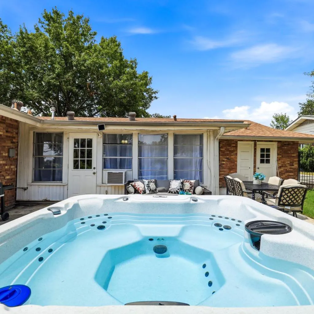 Photograph of Hot Tub Nr Airport Yard BBQ Swing Set Pool Table