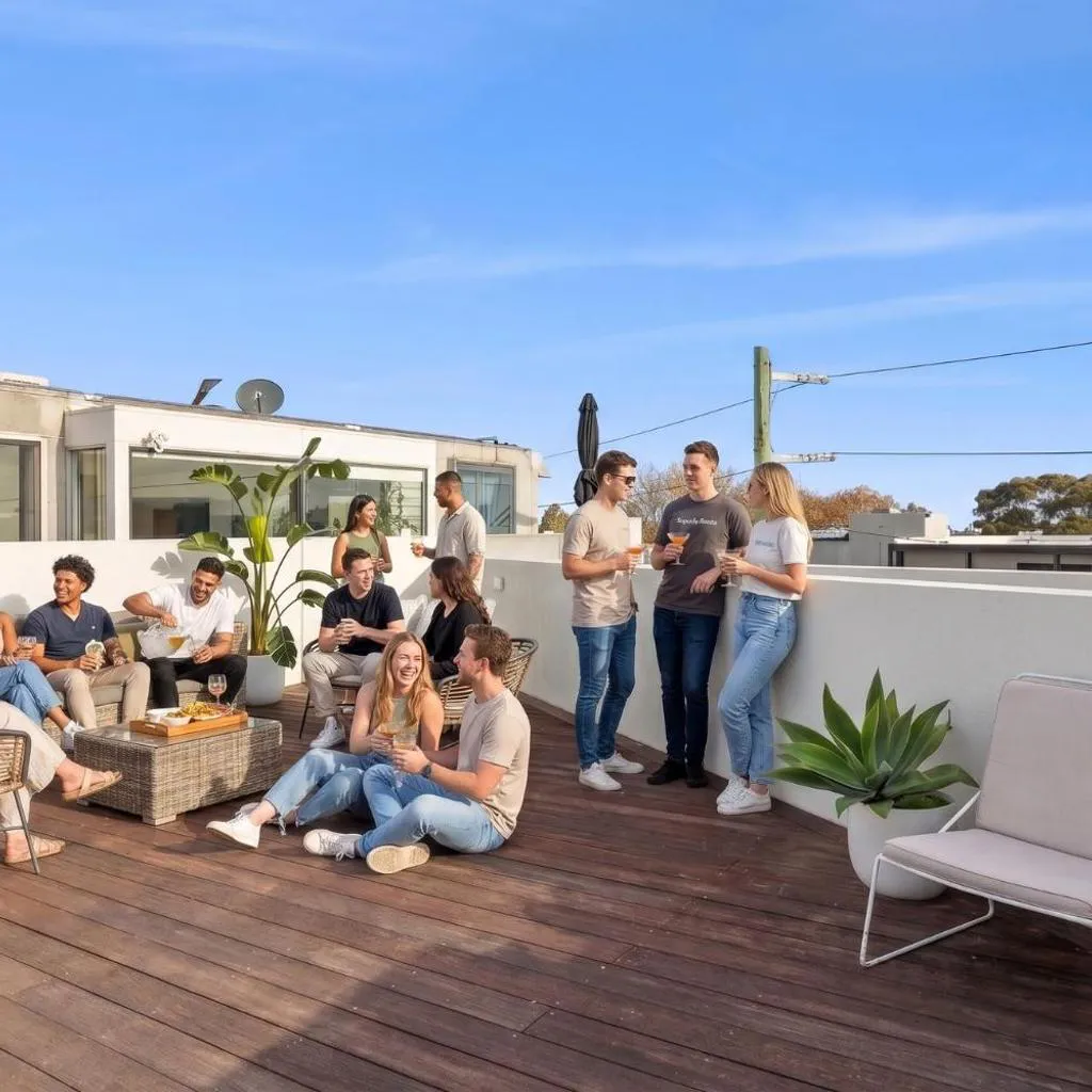 Photograph of The Barkly Scene with Rooftop Retreat