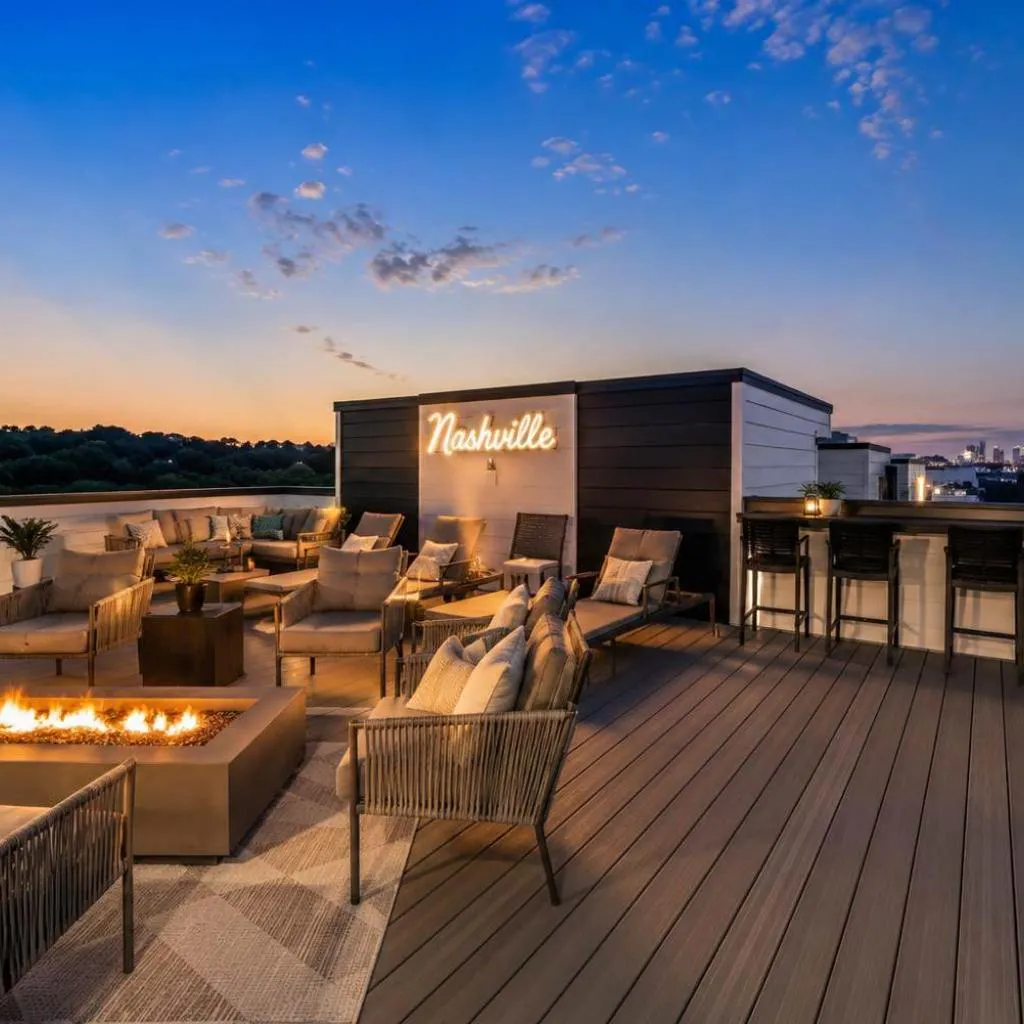 Photograph of Rooftop Skyline Views DT Nash Sleeps 12