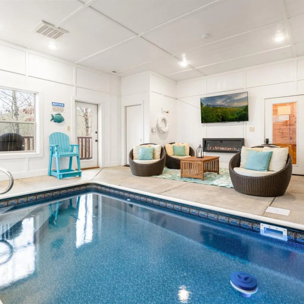 Photograph of Family Cabin, Private Indoor Pool, Hot Tub, Views, Arcades, Dogs - 5 Min to Pkwy