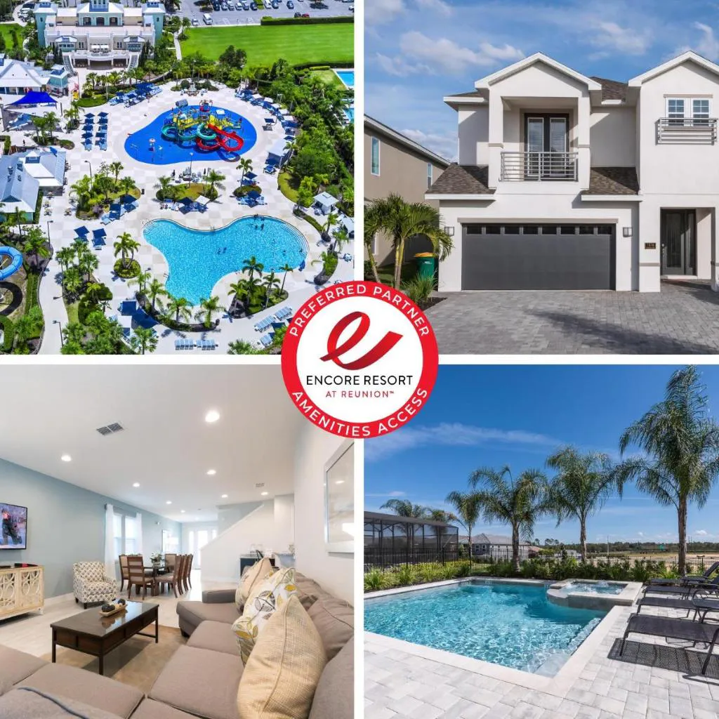 Photograph of Modern Home Near Disney With Private Pool, Media Room And Waterpark & Resort Access At Encore Resorts Reunion - 7576Mr