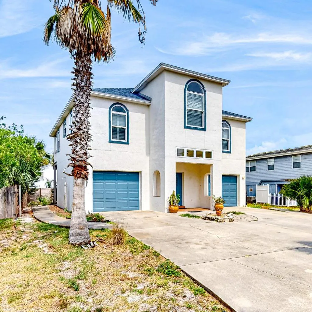 Photograph of Tropical Gem w/ Courtyard & Large Deck – Stroll 1 Block to Beach Boardwalk