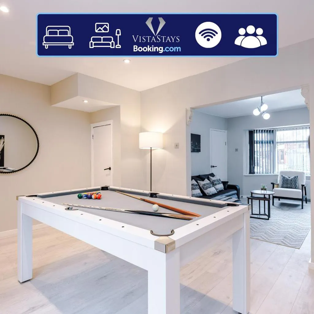 Photograph of Stylish 3BDR House By Vista Stays Short Lets & Serviced Accommodation Manchester With Free Parking, Pool Table and PS4