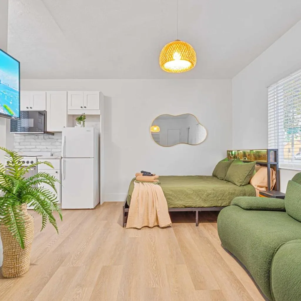 Photograph of Modern Miami Studio Close to Wynwood & Downtown