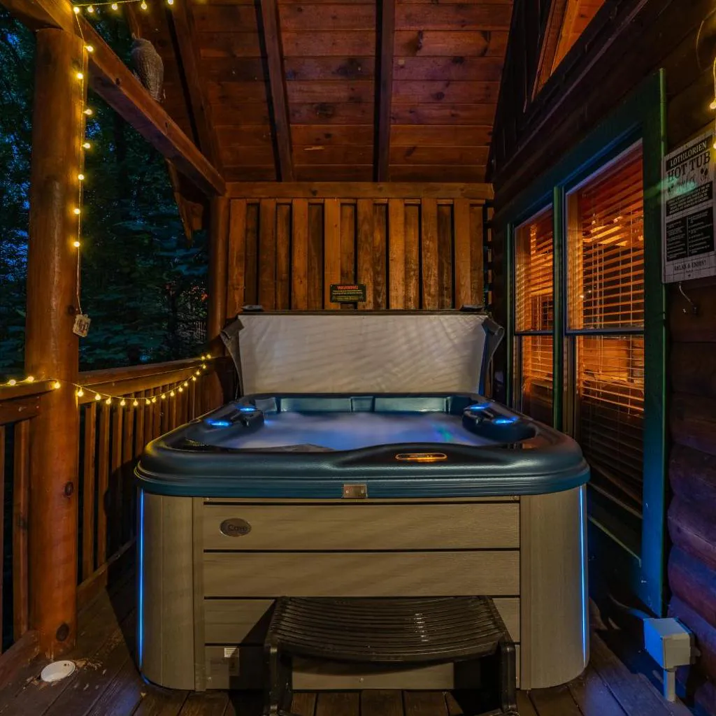 Photograph of Cozy 2BR Wood Cabin, Pet Friendly, Hot Tub, Pool Table, Close to PF and Gatlinburg