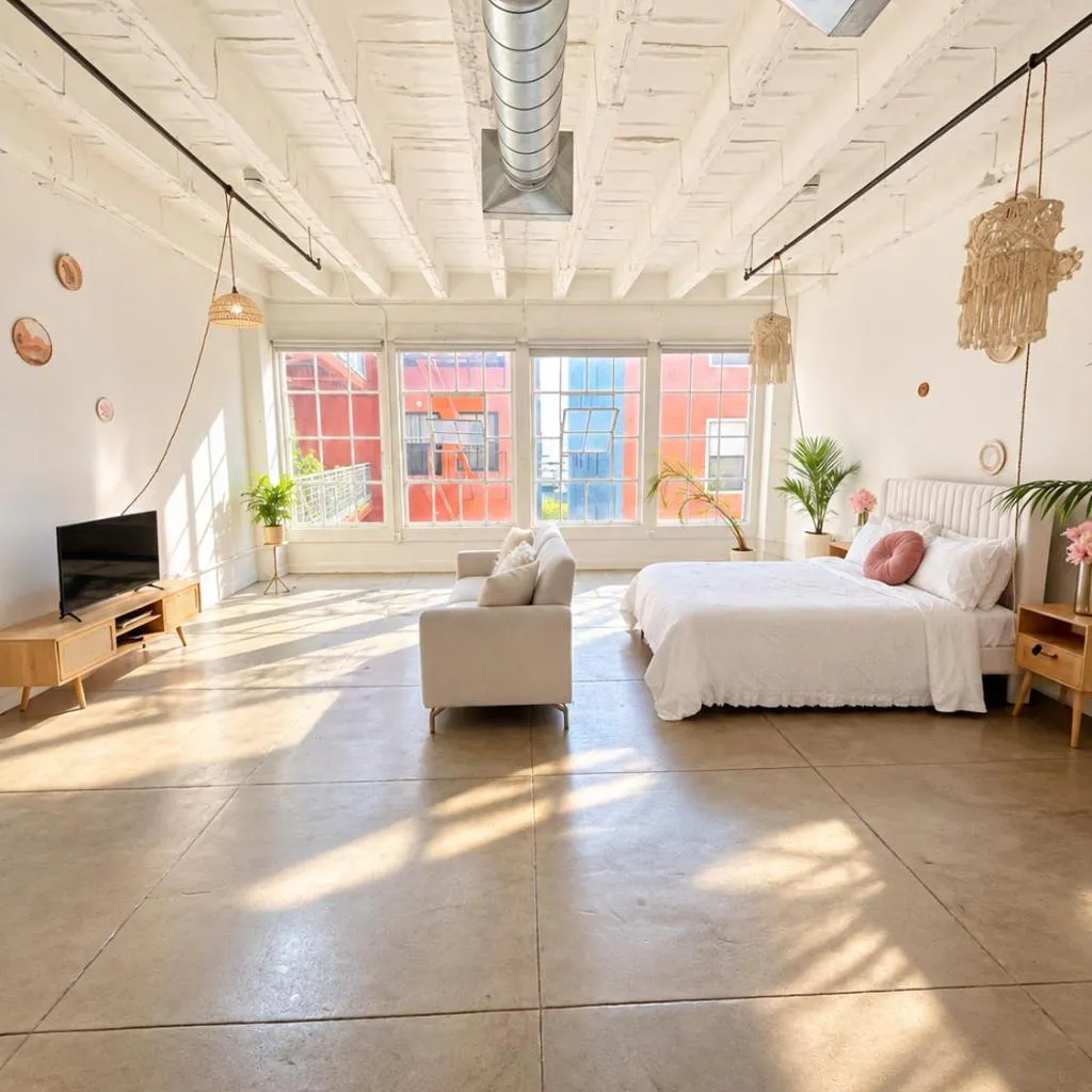 Photograph of Boho Industrial Loft in Downtown Los Angeles