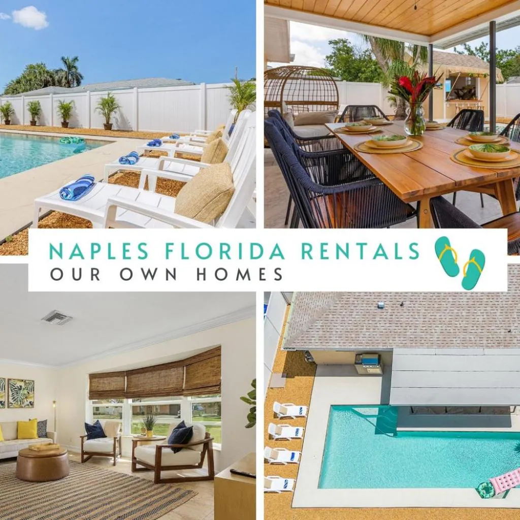 Photograph of Coastal Naples Pool Retreat Pet-Friendly Tiki Bar Oasis