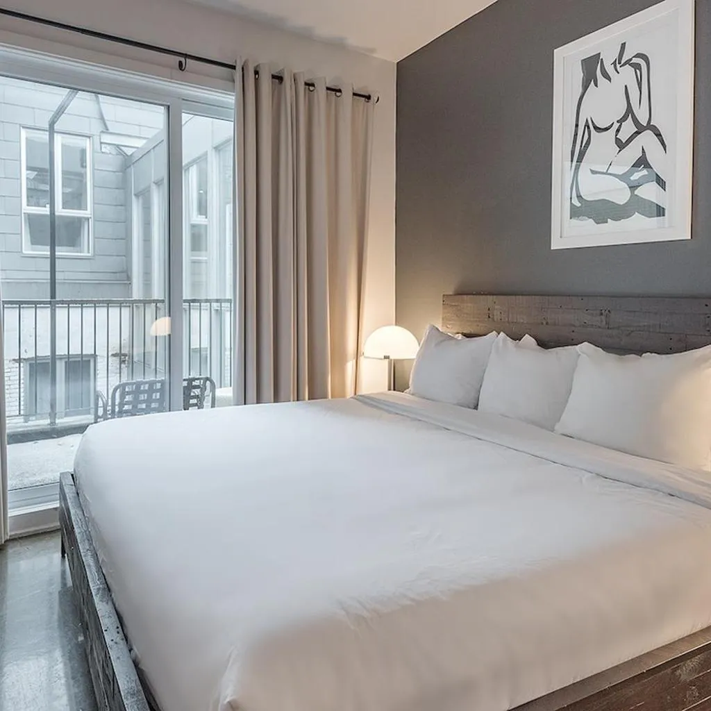 Photograph of Luxury Old Montreal Suite with Soaring Ceilings