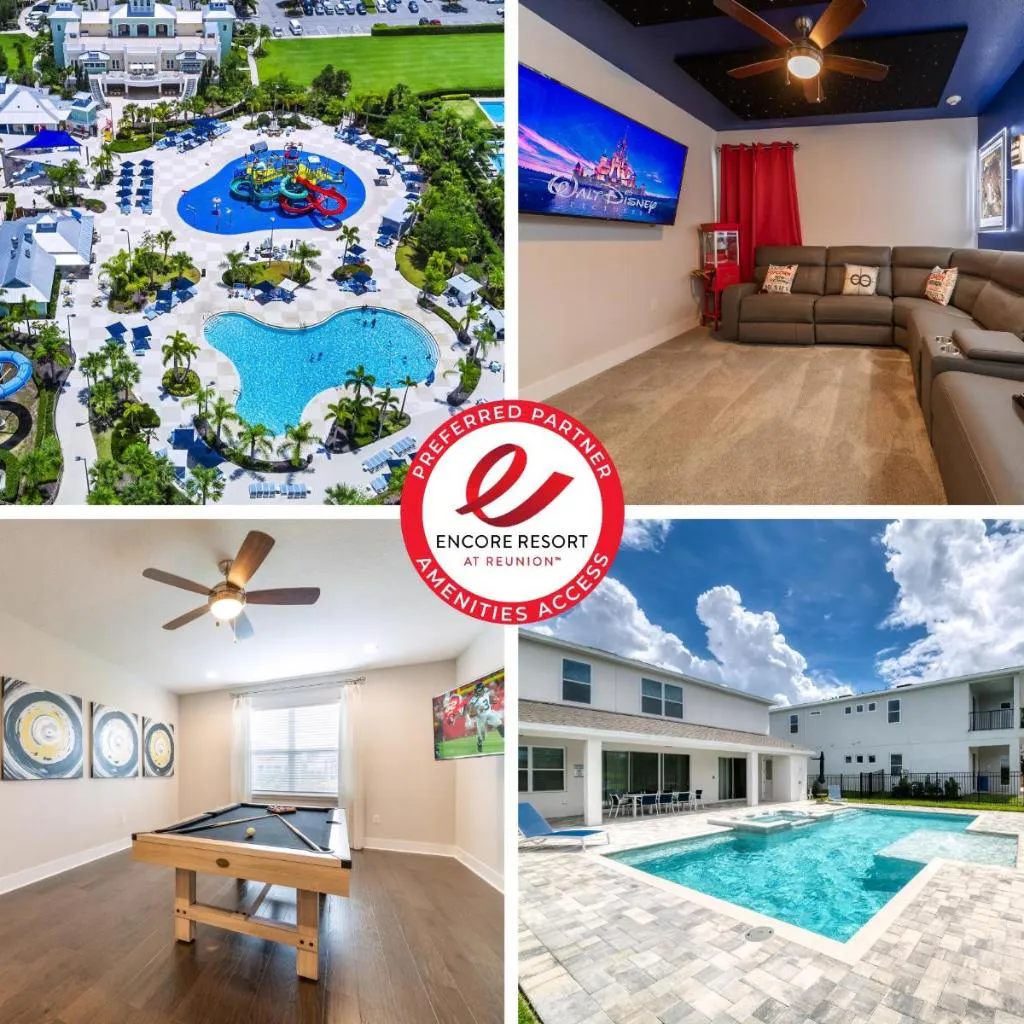 Photograph of Magnificent Home Near Disney With Theater Room, Pool Table, Waterpark & Resort Access At Encore Resort Reunion - 7448Mr