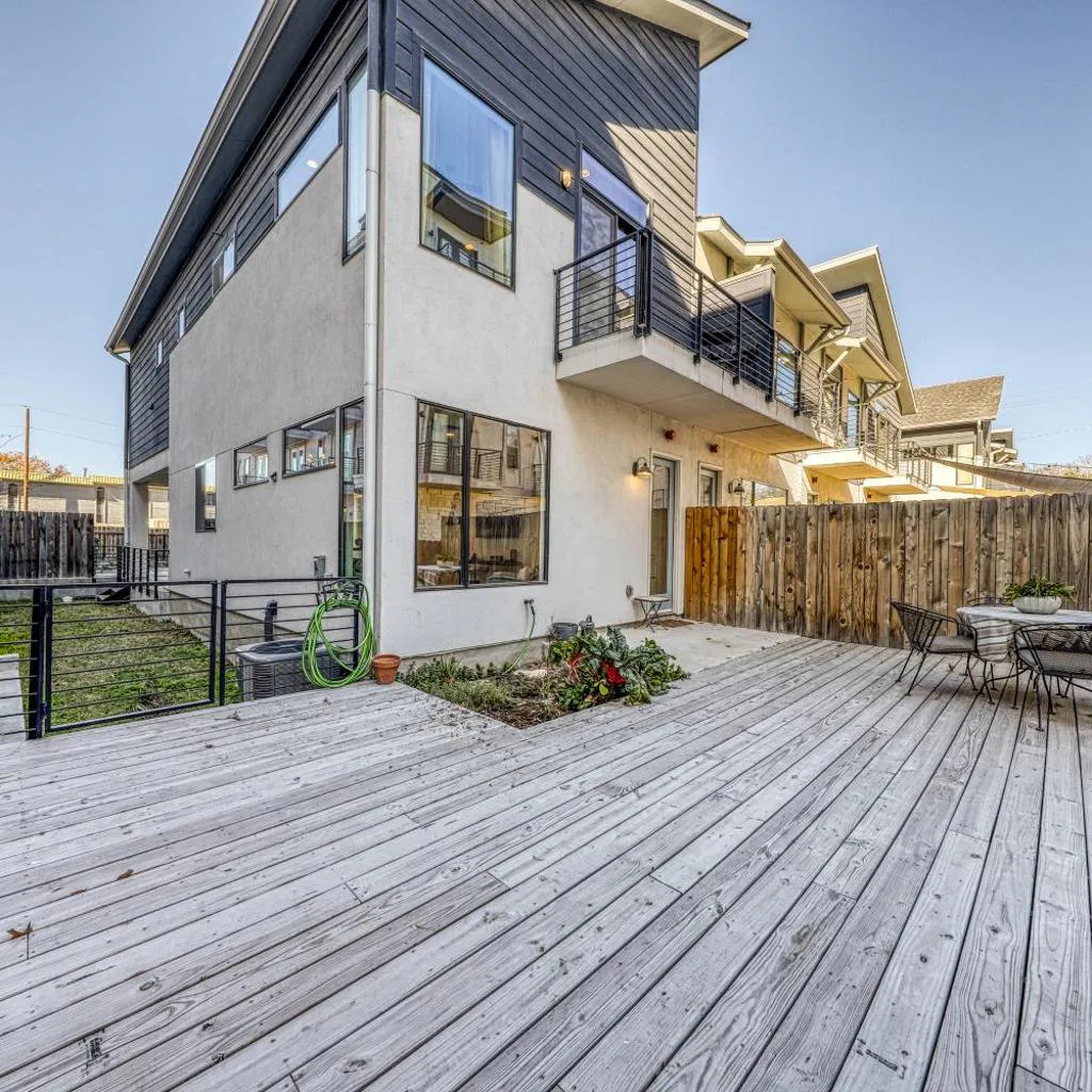 Photograph of Dog-friendly, two story condo with deck and outdoor dining area near downtown
