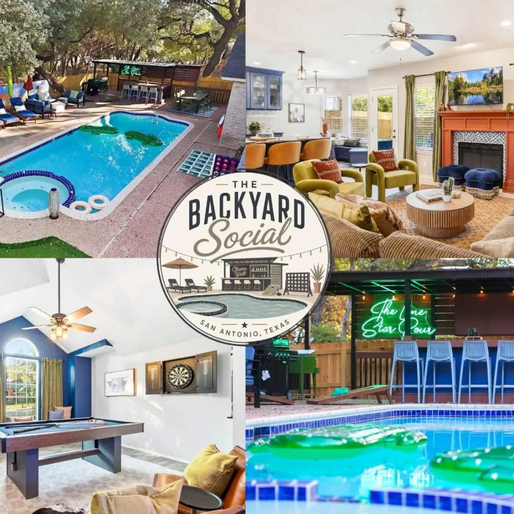 Photograph of Resort Style Backyard Arcade Games Hot Tub