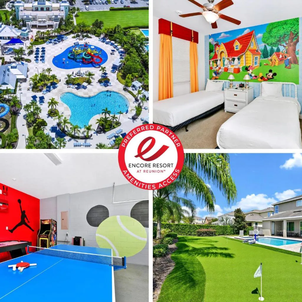 Photograph of Luxury Home With Themed Rooms, Game Room And Waterpark & Resort Access Near Disney At Encore Resorts Reunion - 260Cl