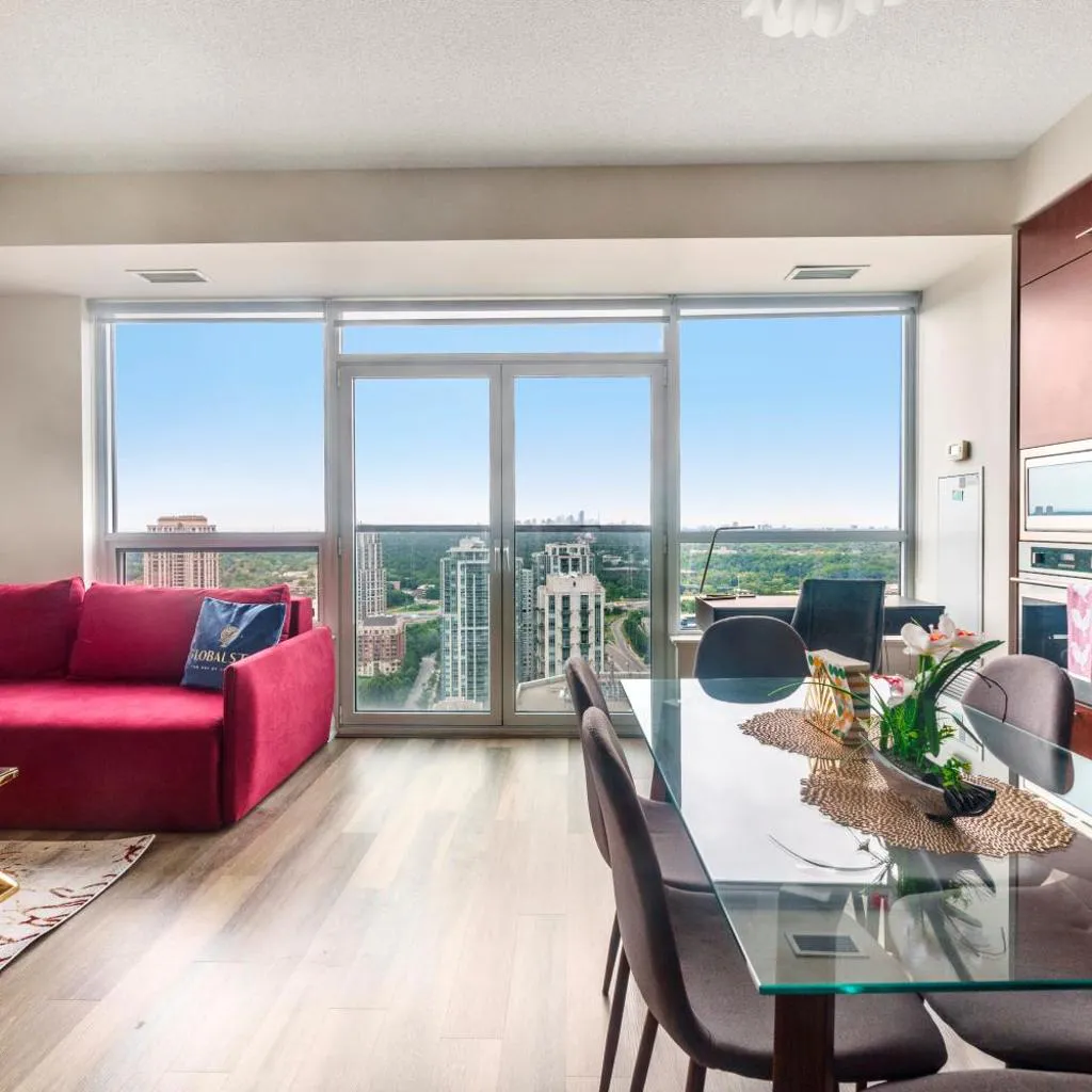 Photograph of High Floor 1 Bedroom plus Den Condo Apartment City View North York Toronto