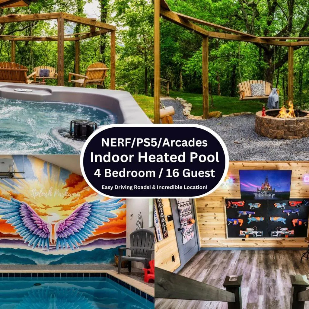 Photograph of FUN Heated Pool Cabin - Walk To Parkway