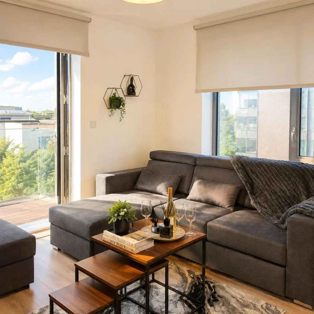 Photograph of Luxury High-end Flat with Pool Table and Balcony