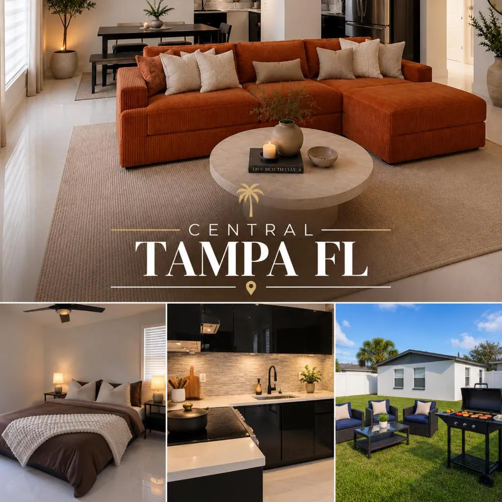 Photograph of Tampa Central House Stadium Airport 3BR BBQ 7 PPL