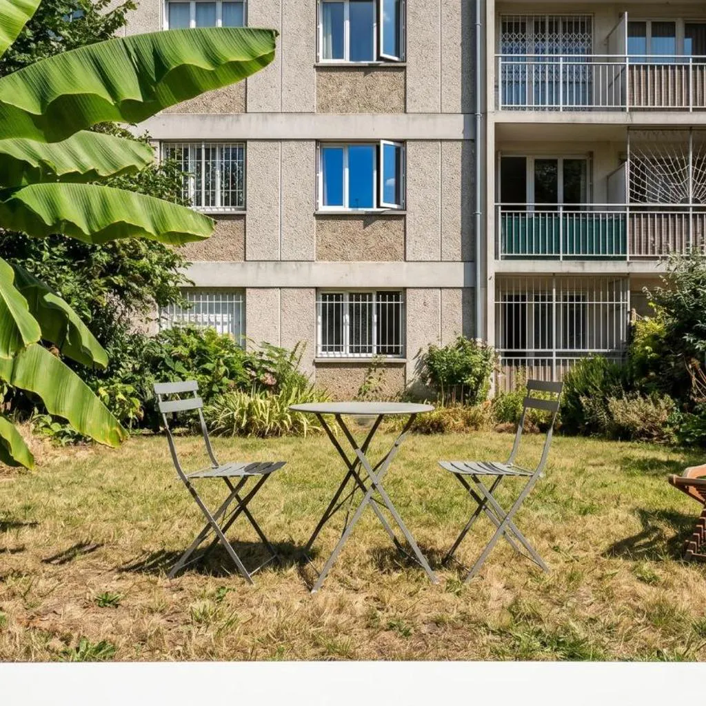 Photograph of Charming Parisian Apartment with Garden View