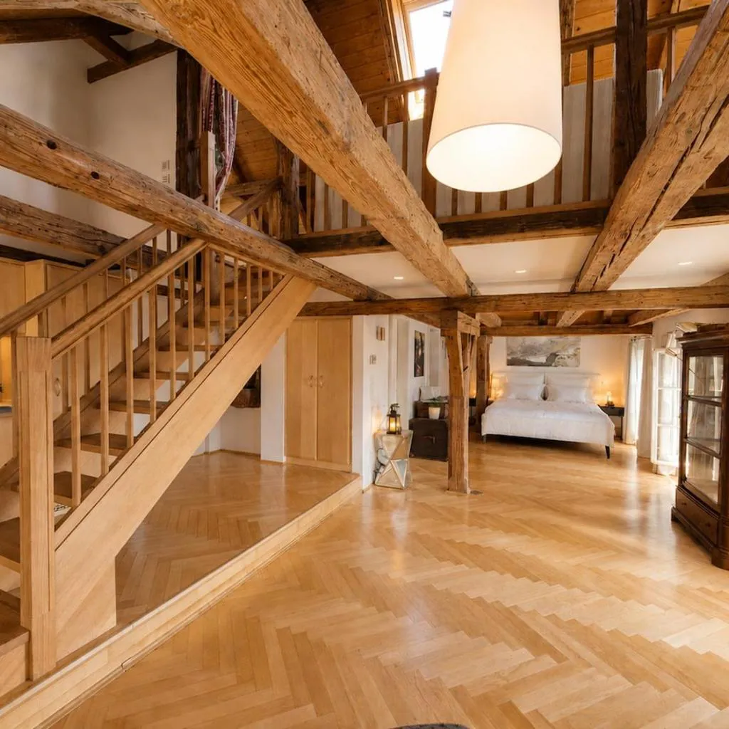Photograph of Historic penthouse loft with fortress view