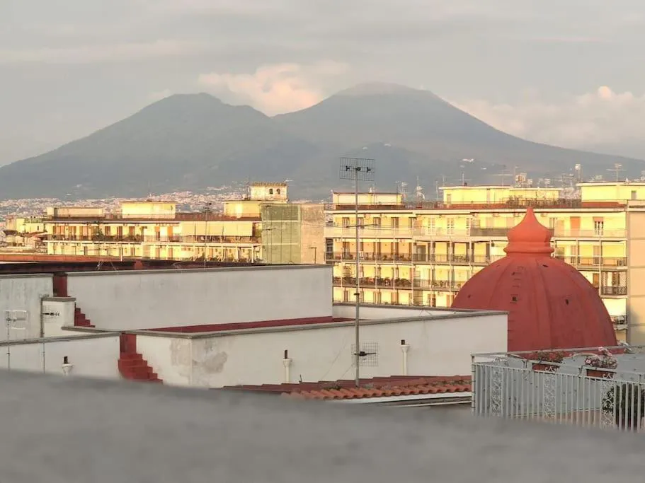 Photograph of LidaHouse Terrace and Vesuvio view next Museum By HouseinNaples