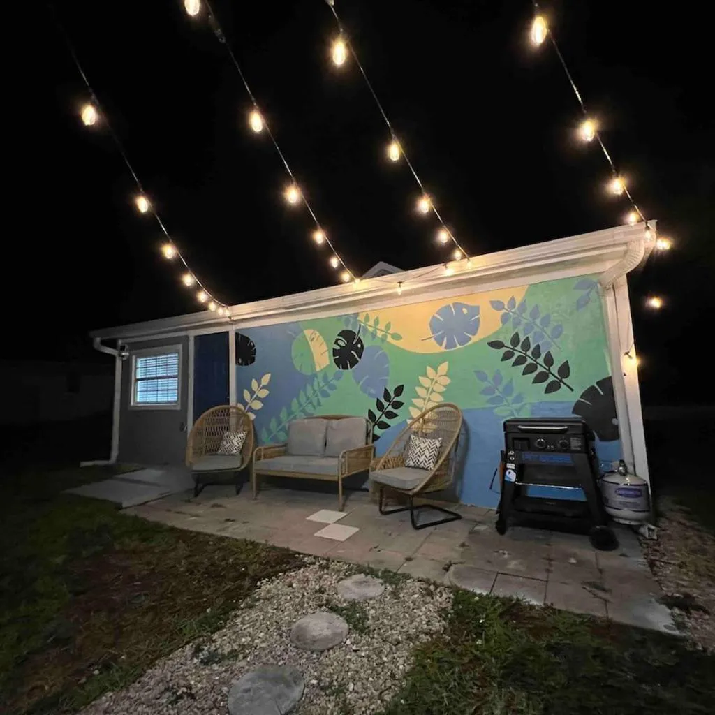 Photograph of Cozy unique home with hot tub, grill area and yard plus NO cleaning fee