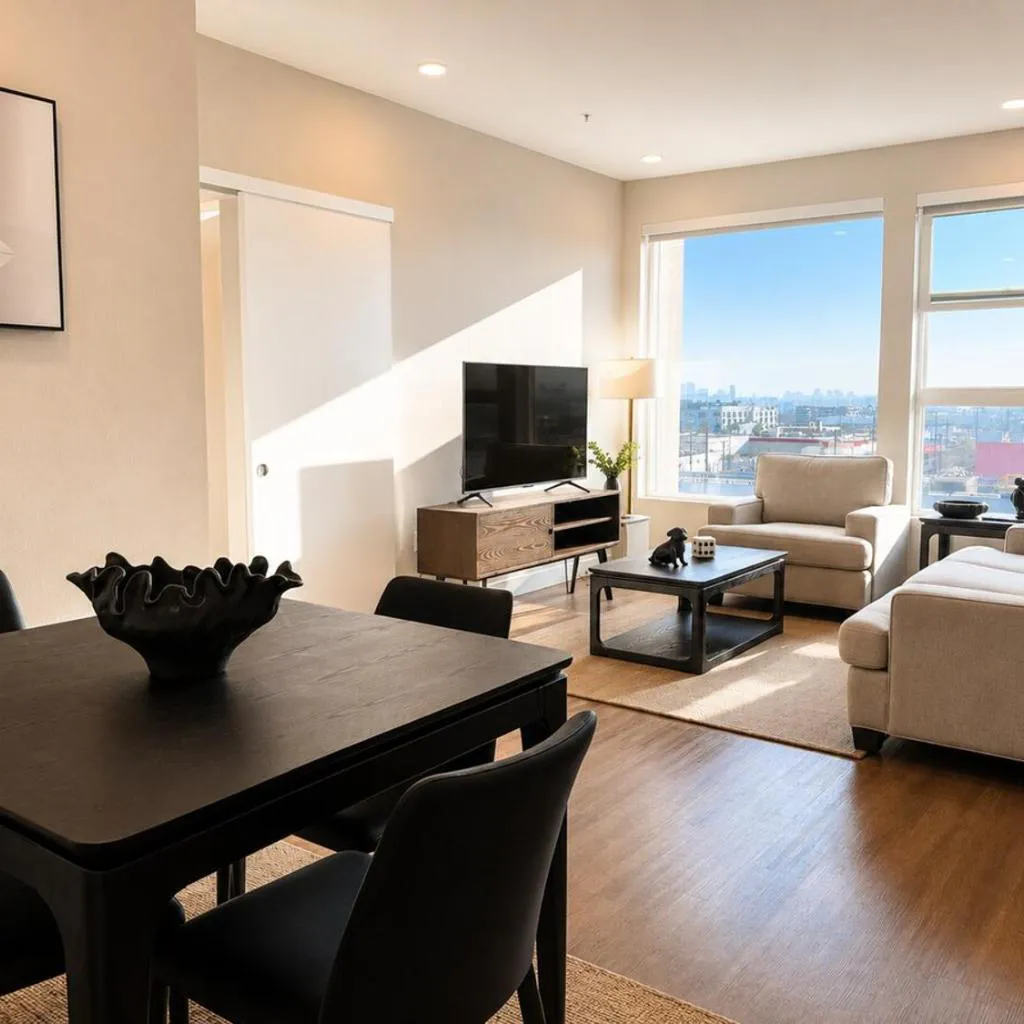 Photograph of Modern Hollywood Penthouse with New Luxury Furnishing