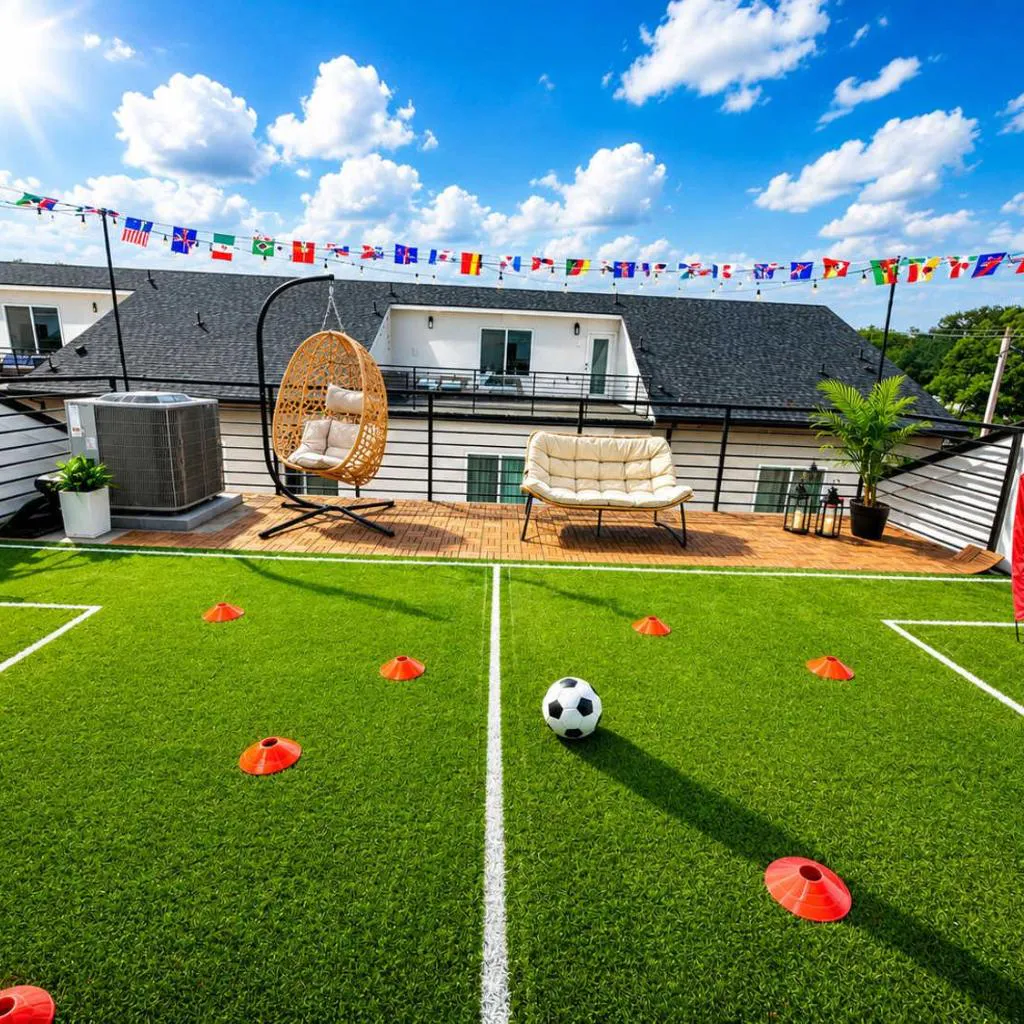 Photograph of Sleeps 25 - Karaoke Dome Hot Tub Games Makeup Station & Rooftop Soccer