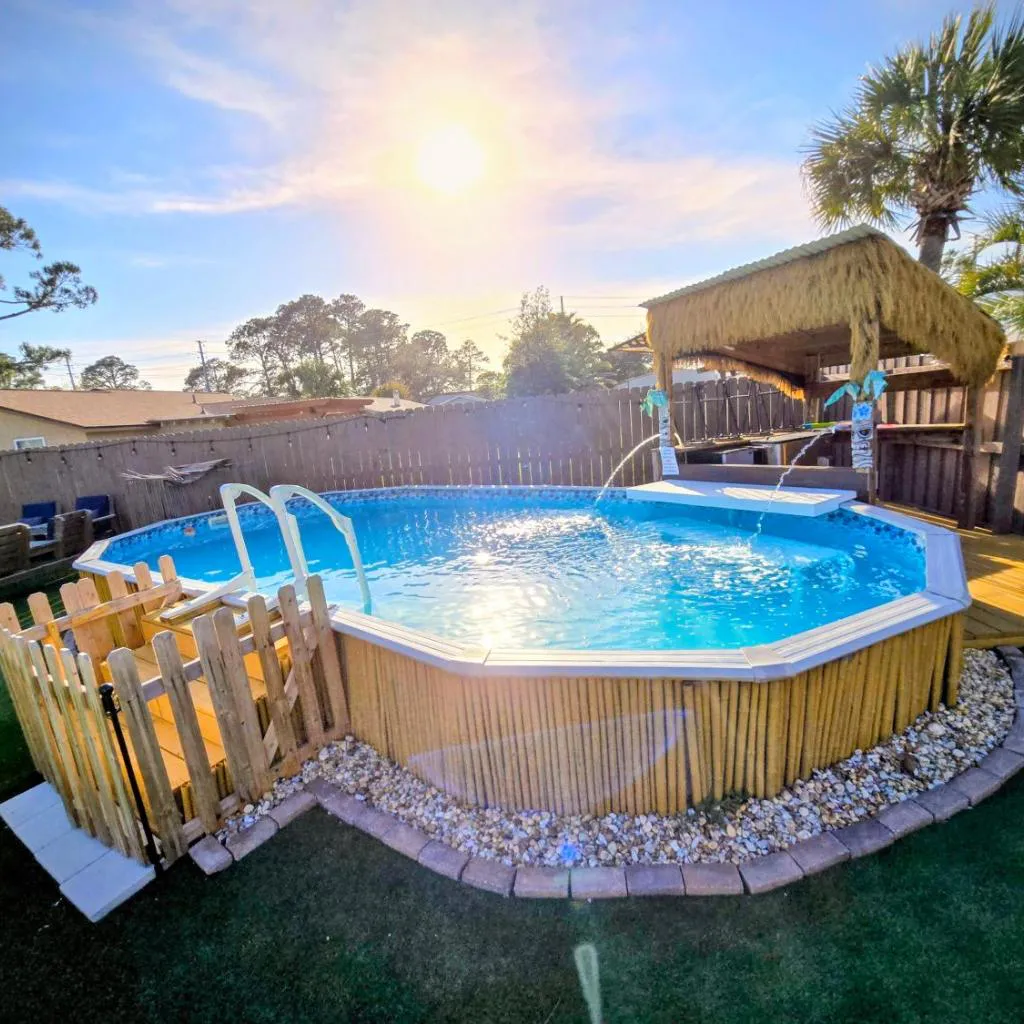 Photograph of 5 Mins from beach and has pool, hot tub, games, pet friendly
