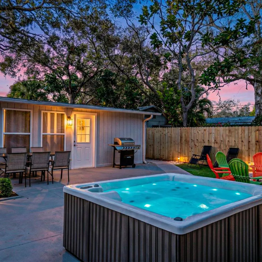 Photograph of Newly Remodeled Sarasota Retreat with Hot Tub Near Downtown