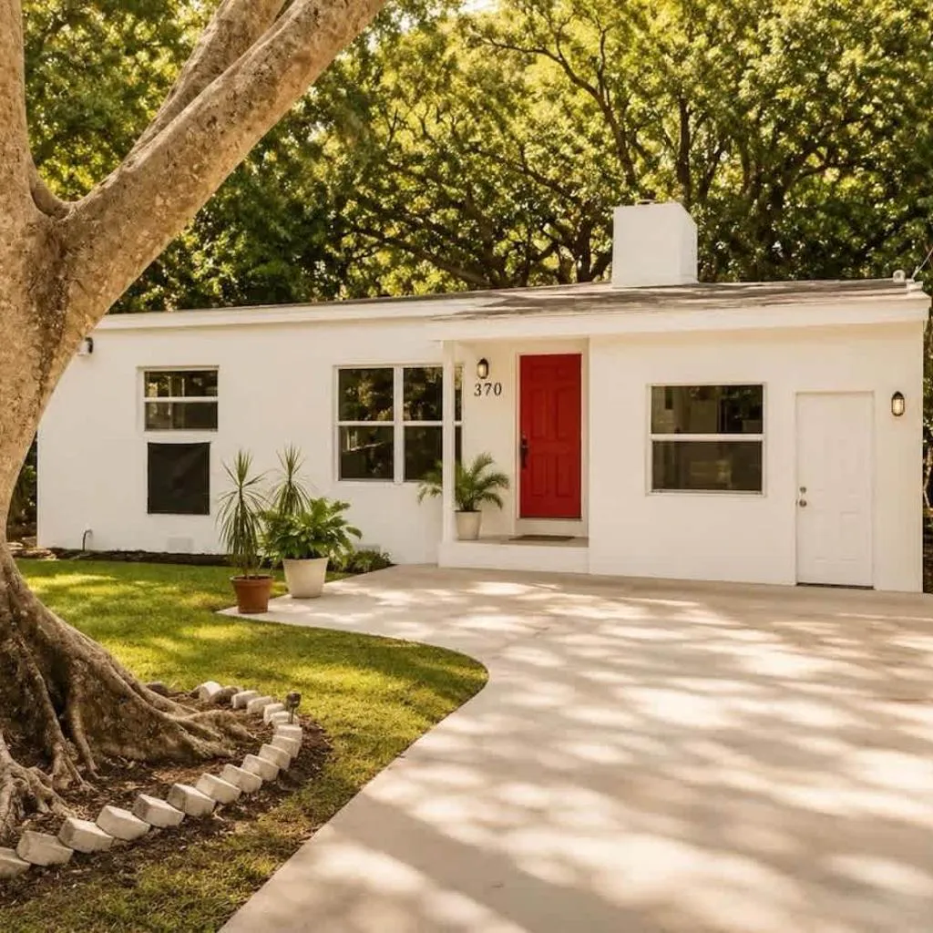 Photograph of Cozy Red Door House