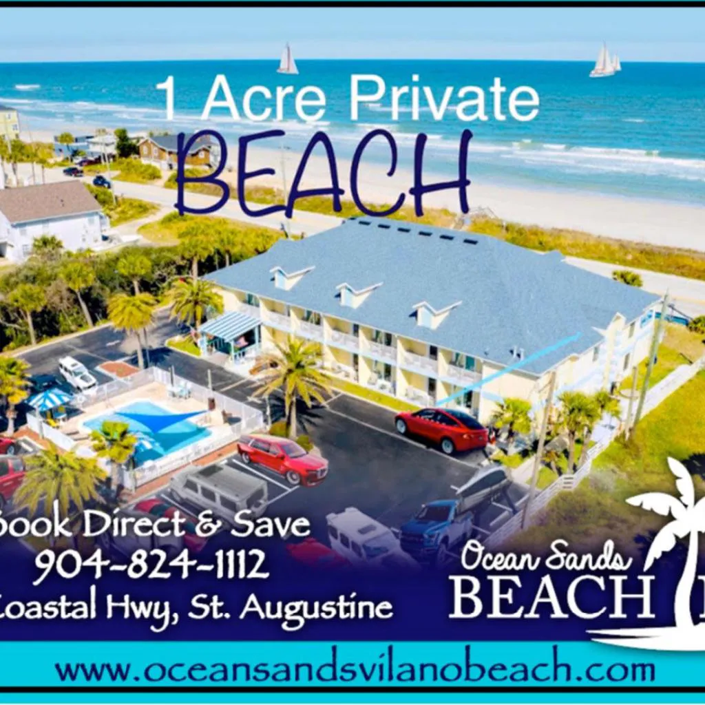 Photograph of Ocean Sands Beach Boutique Inn-1 Acre Private Beach-St Augustine Historic-2 Miles-Shuttle with Downtown Tour-HEATED Salt Water Pool until 420AM-Popcorn-Cookies-New 4k USD Black Beds- 69 Item Breakfast-Eggs-Bacon-Starbucks- Free Laundry- #904-799-SAND