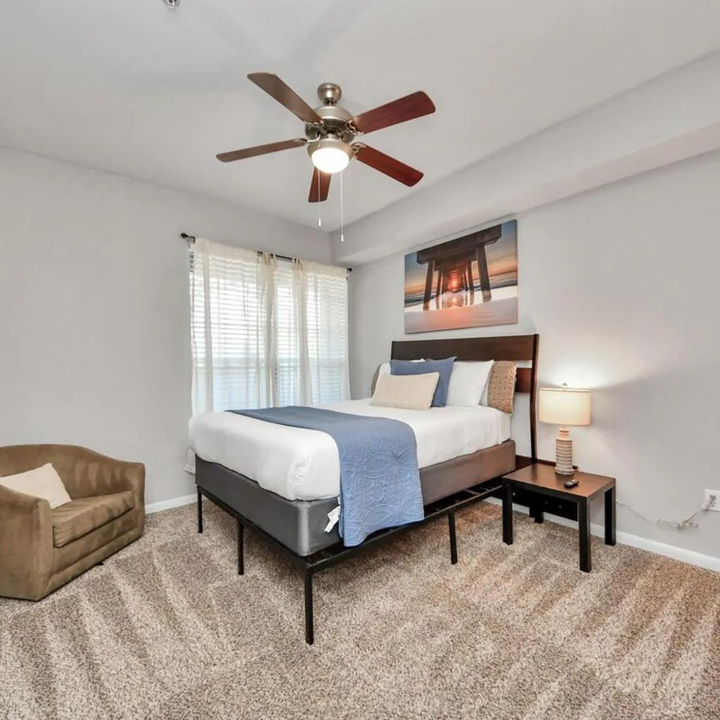 Photograph of 2BR & 3 Beds Sleek Med Center Retreat with Pool, Gym, Free Parking