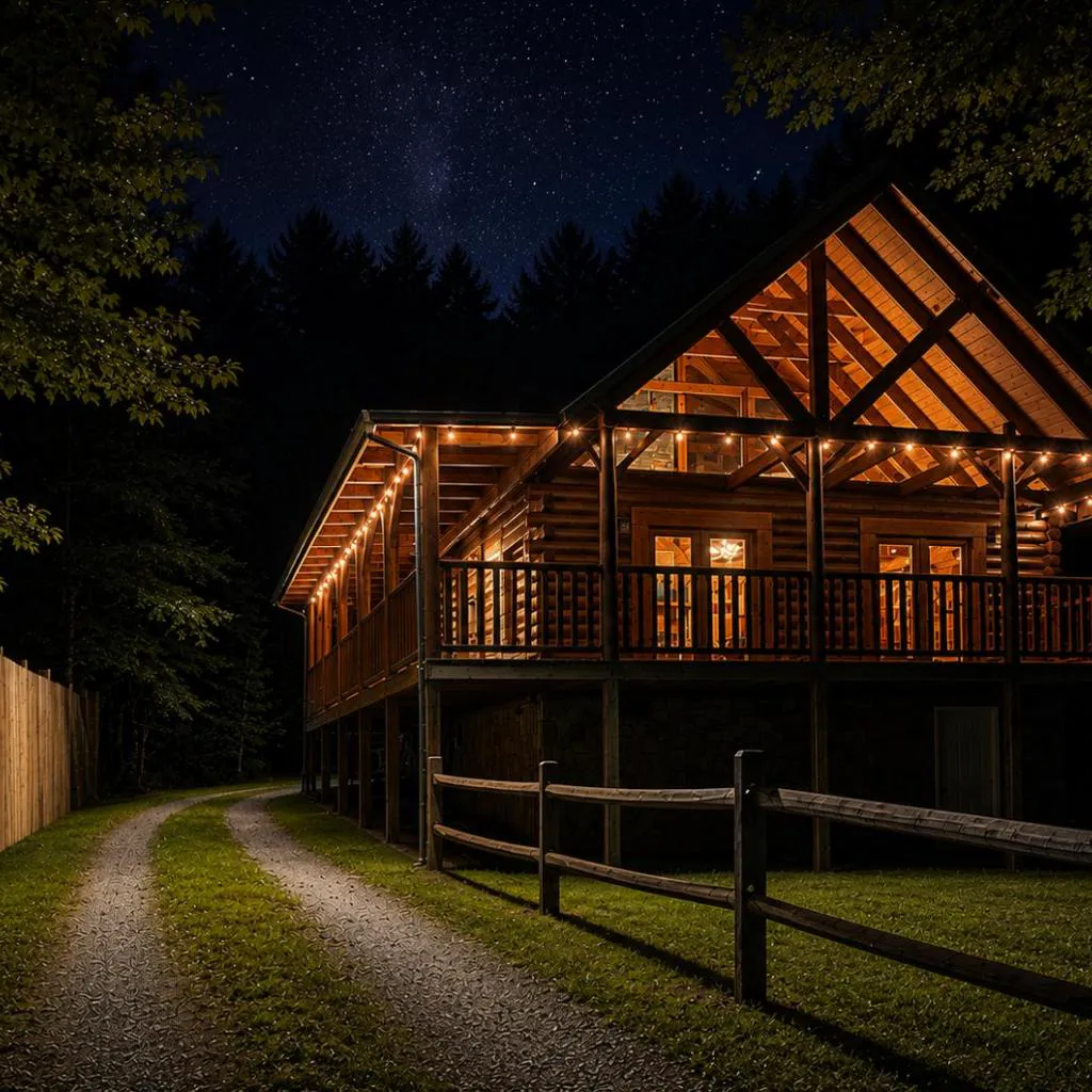 Photograph of The Black Pine - Log Cabin, Hot Tub, close to town, EV Charger, Wood Fireplace
