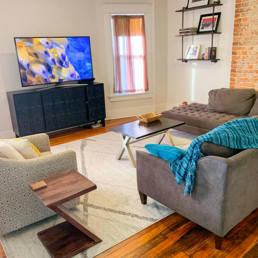 Photograph of East Nashville upstairs apartment, one queen BR, 2 twin BR,1bath in Five Points, close to downtown